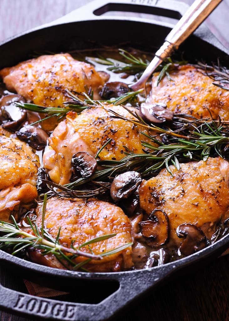 Oven Baked Rosemary Chicken Thighs