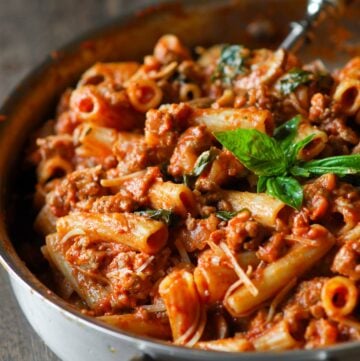 Sausage Bolognese à la Vodka