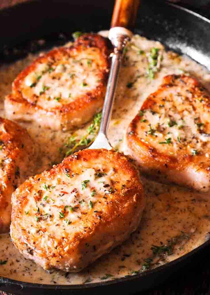 Pork Chops In Creamy White Wine Sauce What S In The Pan,How To Cook Chicken Breast In Oven