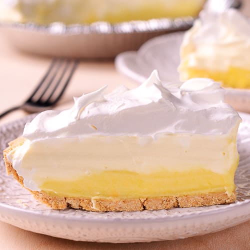 No Bake Lemon Pudding Cream Pie