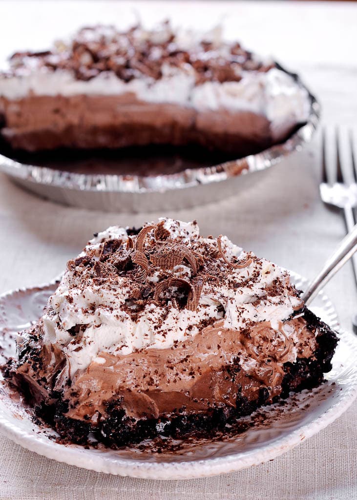 No Bake Chocolate Pudding Cream Pie with Oreo Crust - What ...