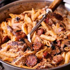 Creamy Cajun Chicken Pasta with Smoked Sausage