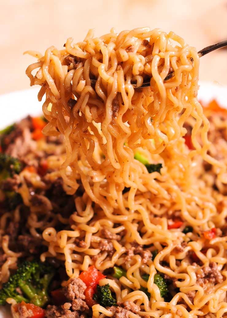 Healthy Ramen Noodles Stir Fry