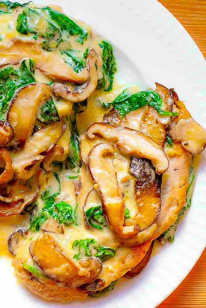 chicken mushroom spinach