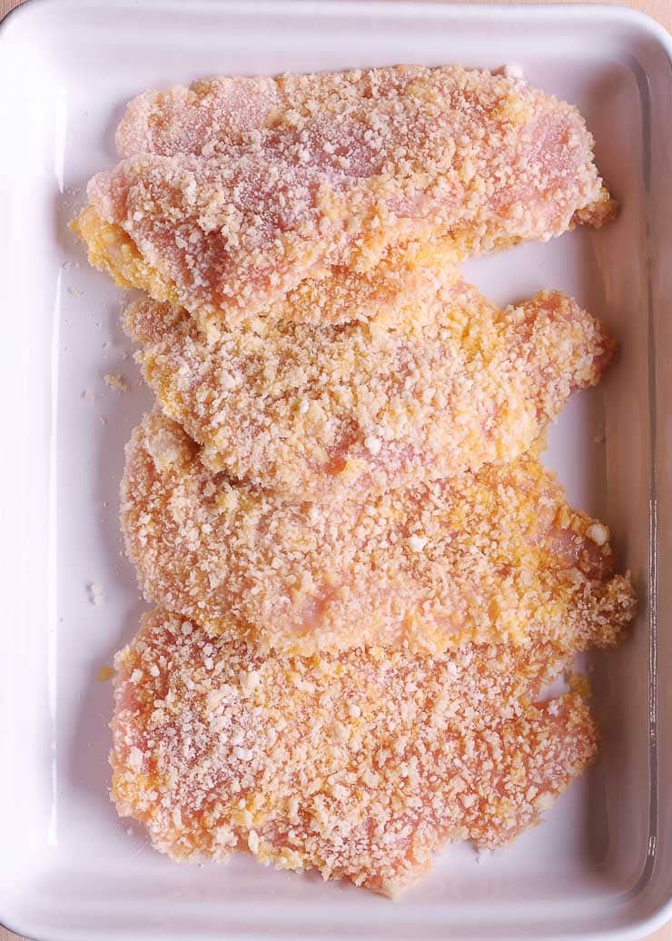 Breaded chicken breasts