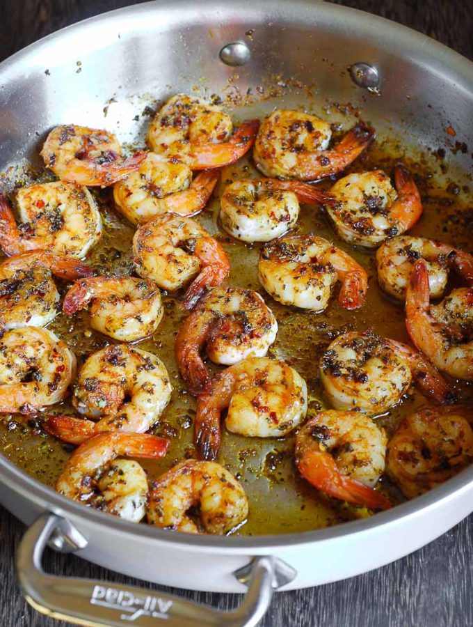 Learn how to cook shrimp on the stove with this easy to follow step by step photo instructions. Great juicy shrimp cooked in the pan. You won’t believe how easy this can be. Get it right first time and every time.