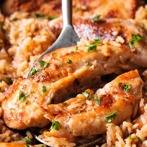 Chicken and Garlic parmesan rice