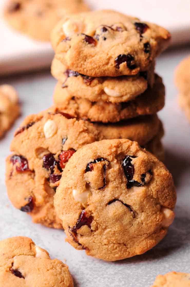 cranberry white chocolate almond cookies