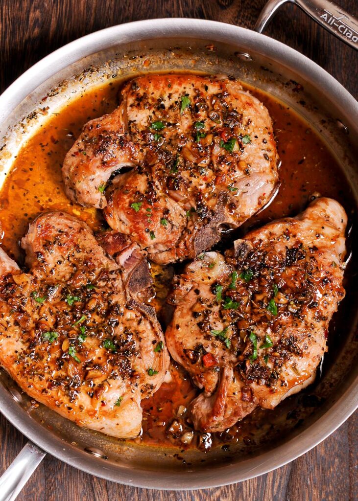 Brown sugar pork chops