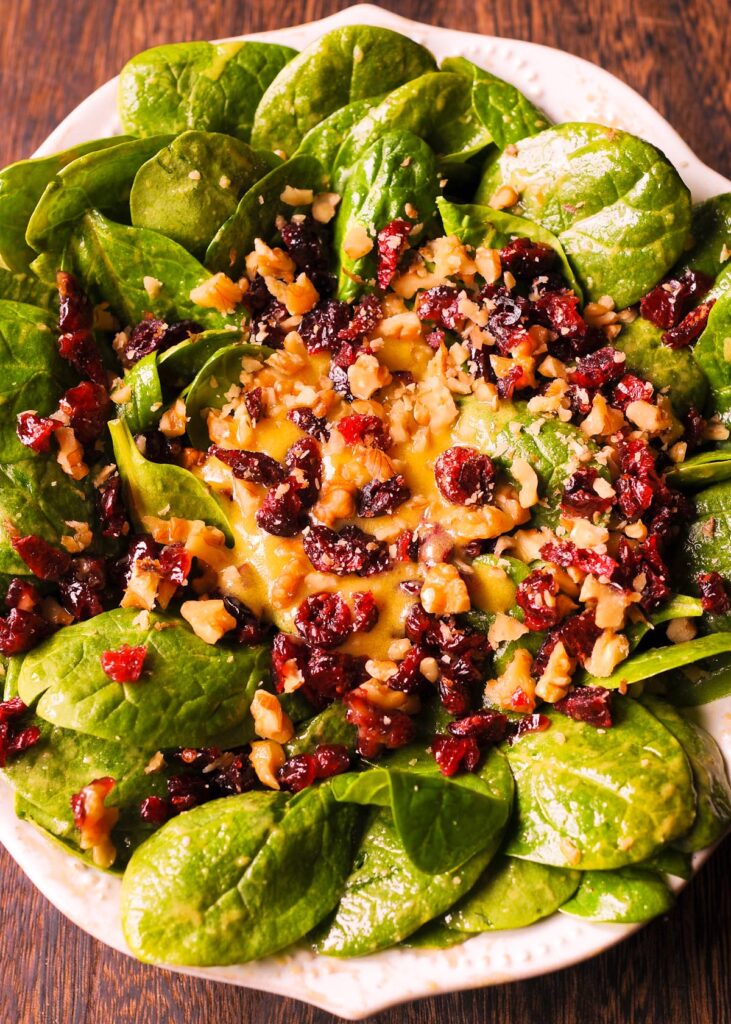 Cranberry Walnut and Spinach Salad