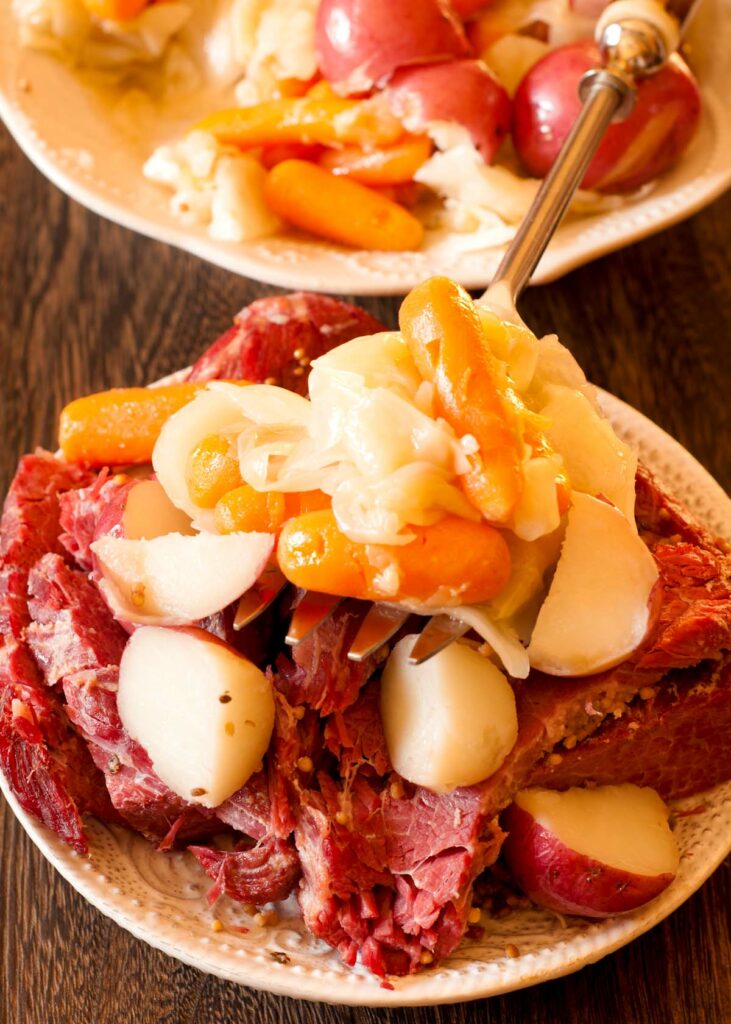 Corned Beef and Cabbage on a plate