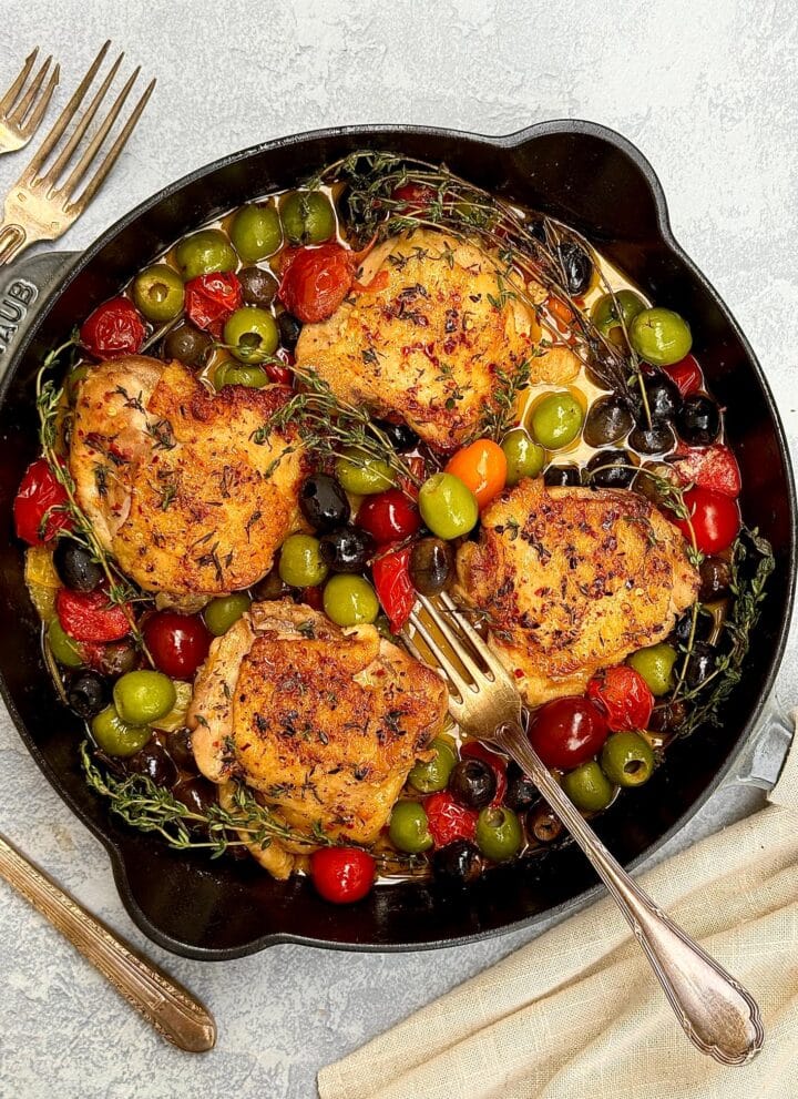 Chicken Provencal with Cherry Tomatoes and Olives