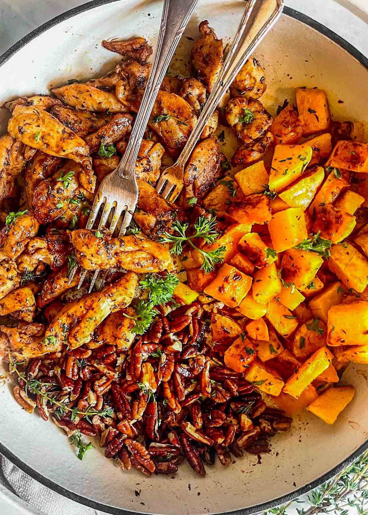 chicken and sweet potatoes