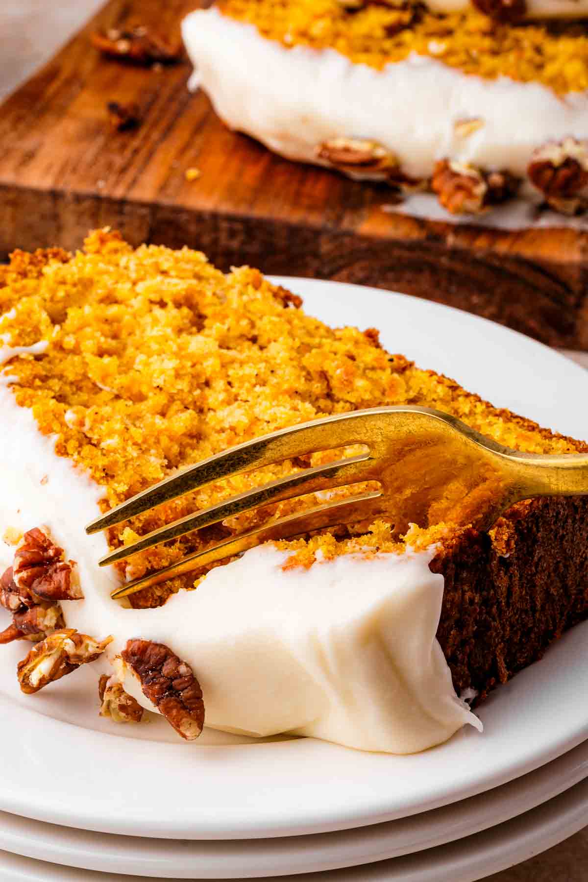 Carrot Cake Loaf with Cream Cheese Frosting