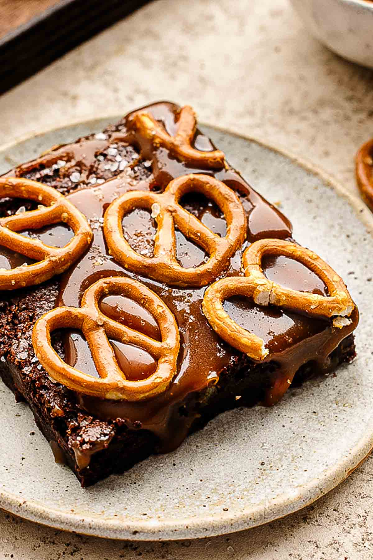 Salted Caramel Pretzel Brownie