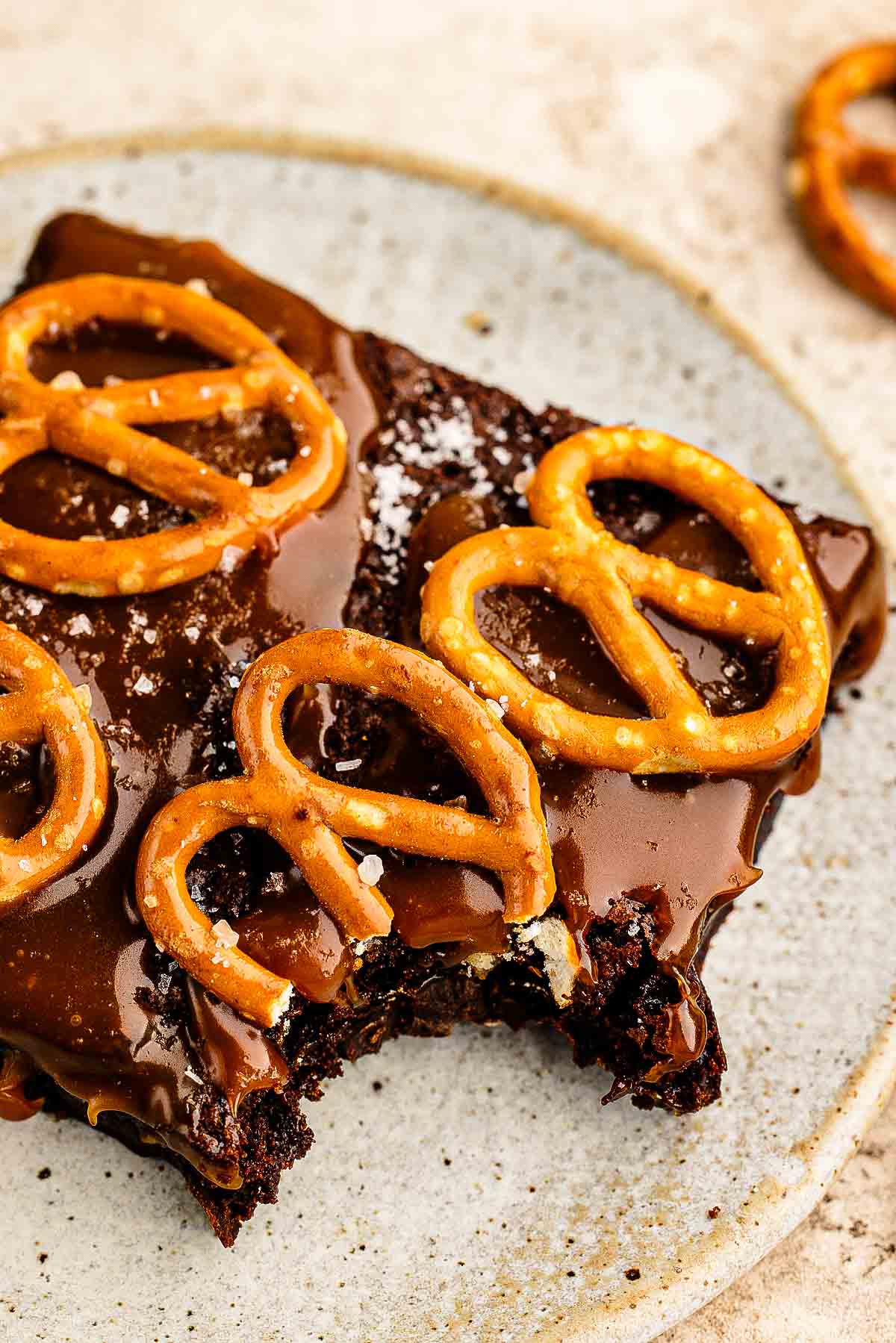 Salted Caramel Pretzel Brownie