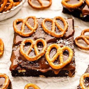 Salted Caramel Pretzel Brownie