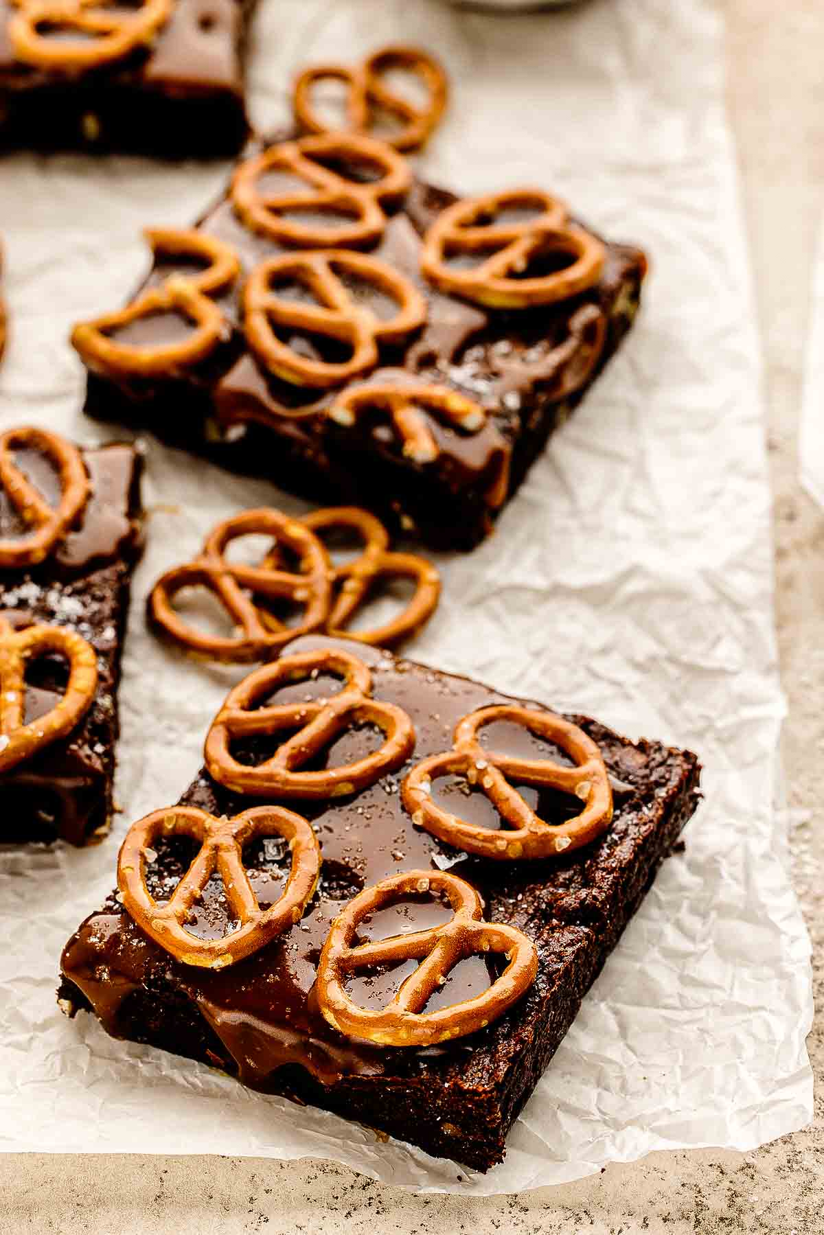 Salted Caramel Pretzel Brownie