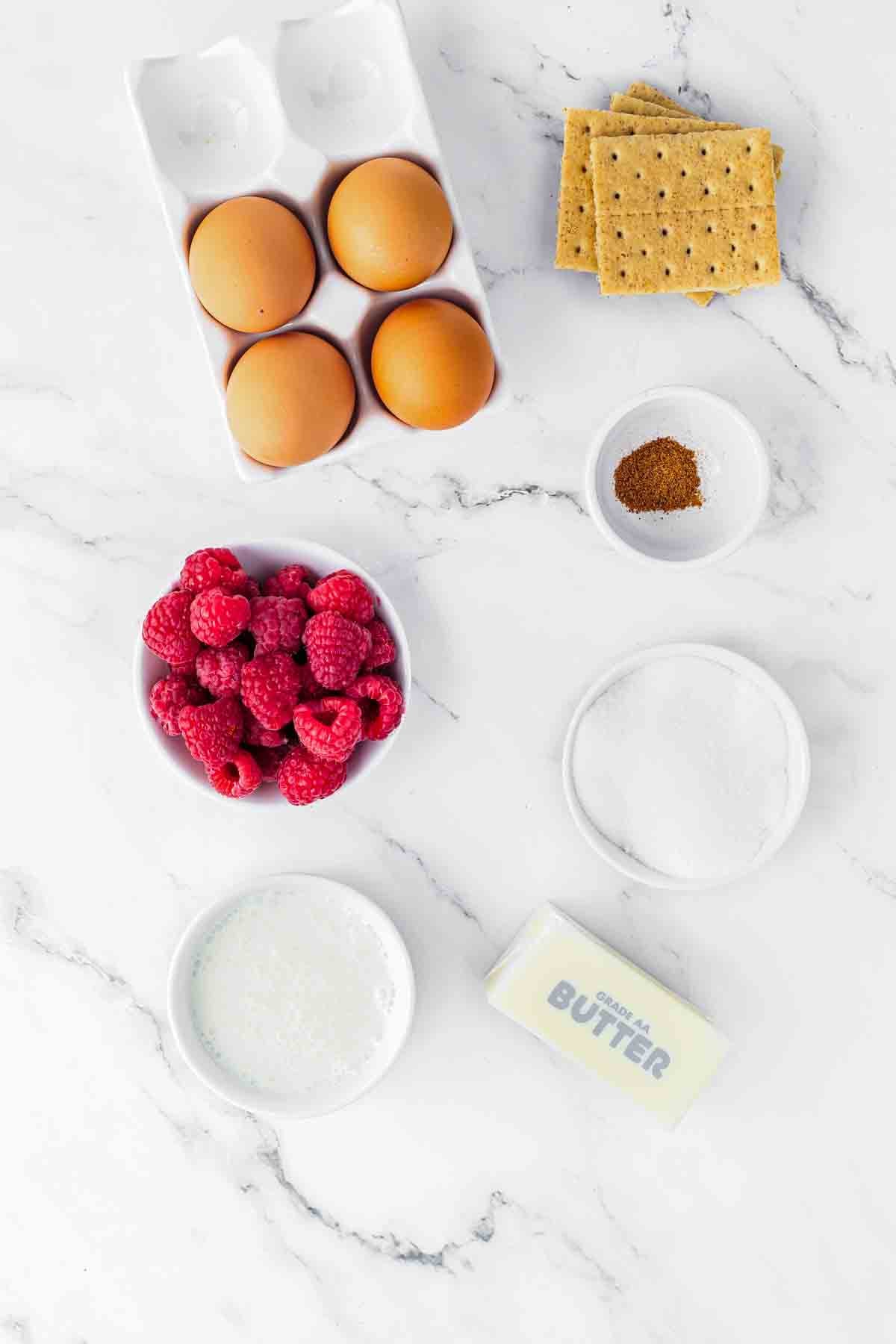 Berry custard tart ingredients