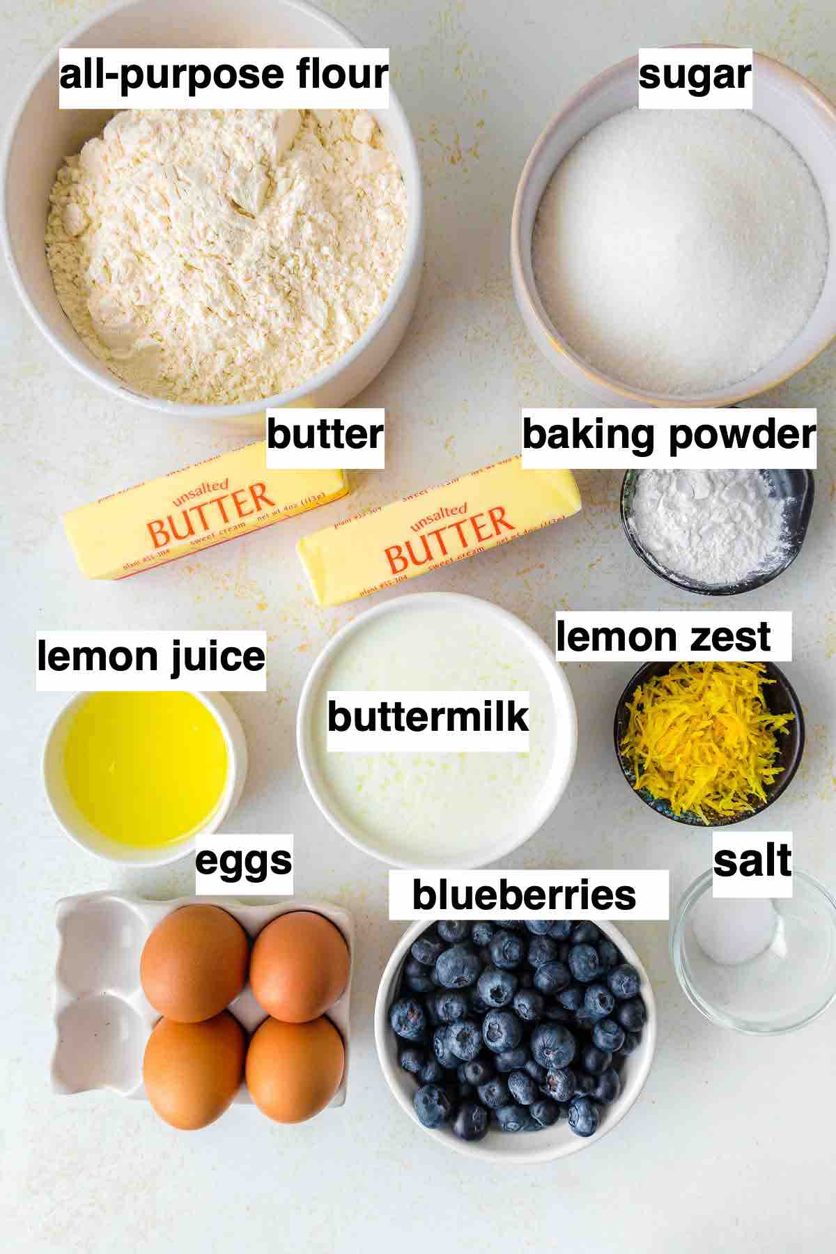 lemon blueberry cake ingredients