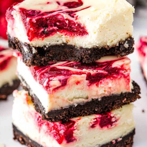 Raspberry Chocolate Cheesecake Squares
