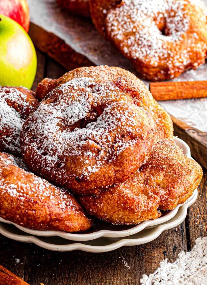 Apple Donuts on a plate