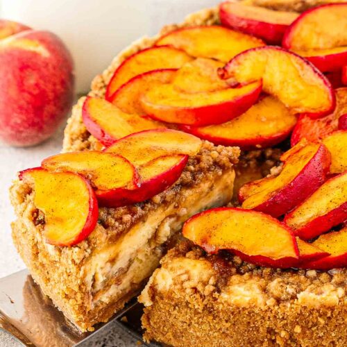 Peach Cobbler Cheesecake
