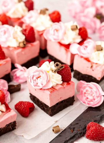 Raspberry Mousse Brownies