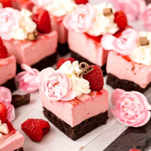 Raspberry Mousse Brownies