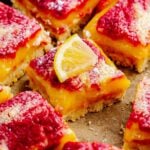 Raspberry swirl lemon bars