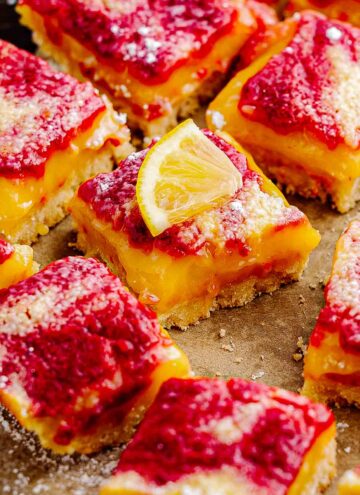 Raspberry Swirl Lemon Bars