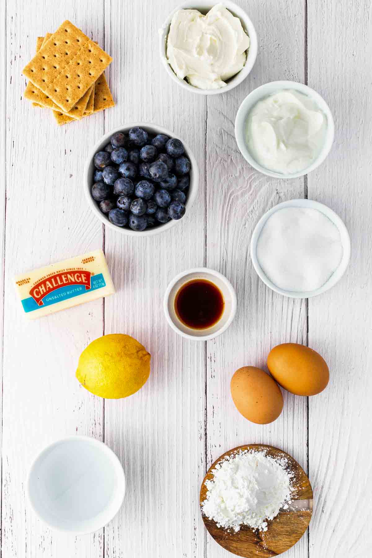 Blueberry Cheesecake Ingredients
