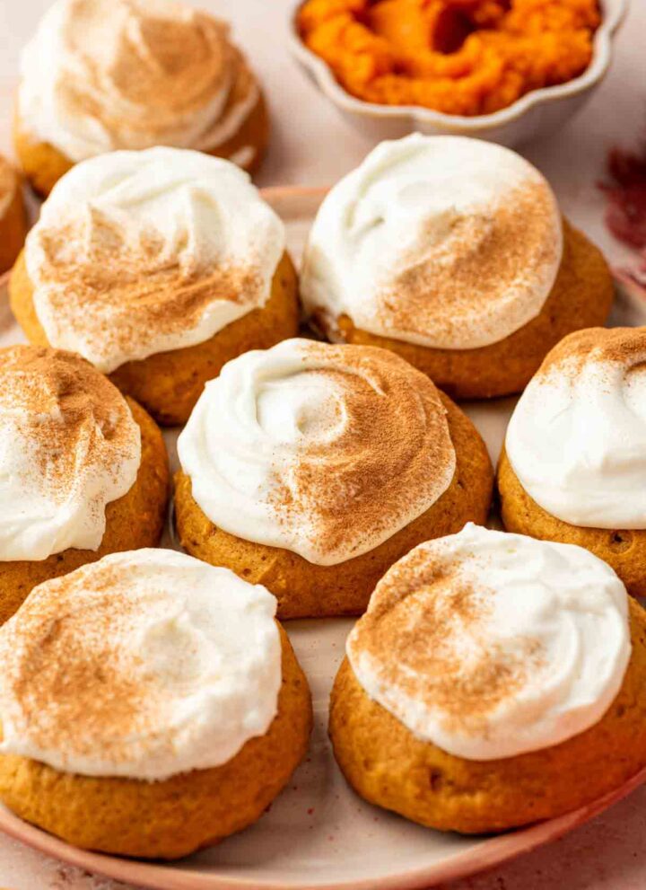 frosted pumpkin cookies