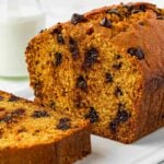 A fall favorite, this homemade Pumpkin Chocolate Chip Bread is a sweet and quick bread full of pumpkin spice, pumpkin puree and chocolate chips. The perfect “anytime” treat during the fall season.