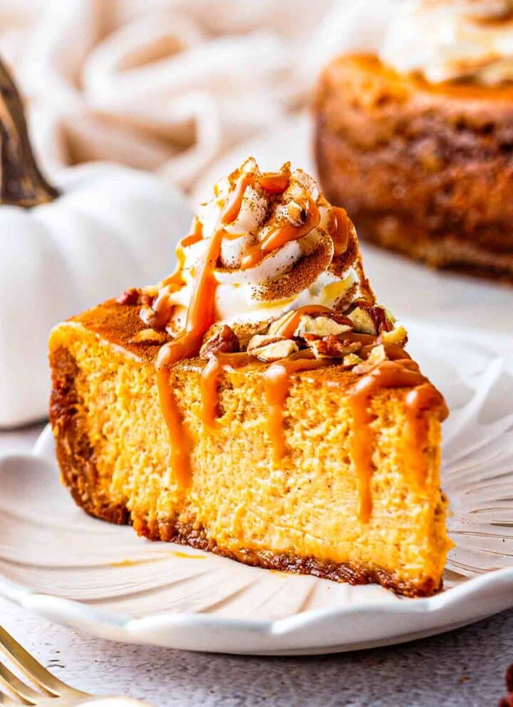 Pumpkin cheesecake with Caramel Sauce