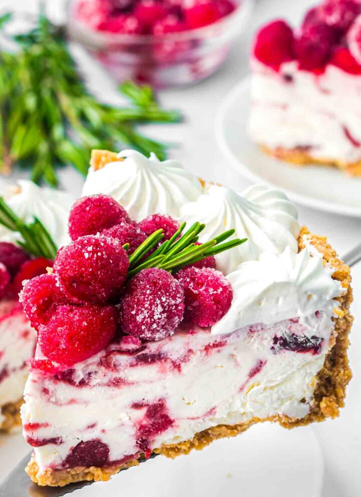 no bake cranberry white chocolate cheesecake