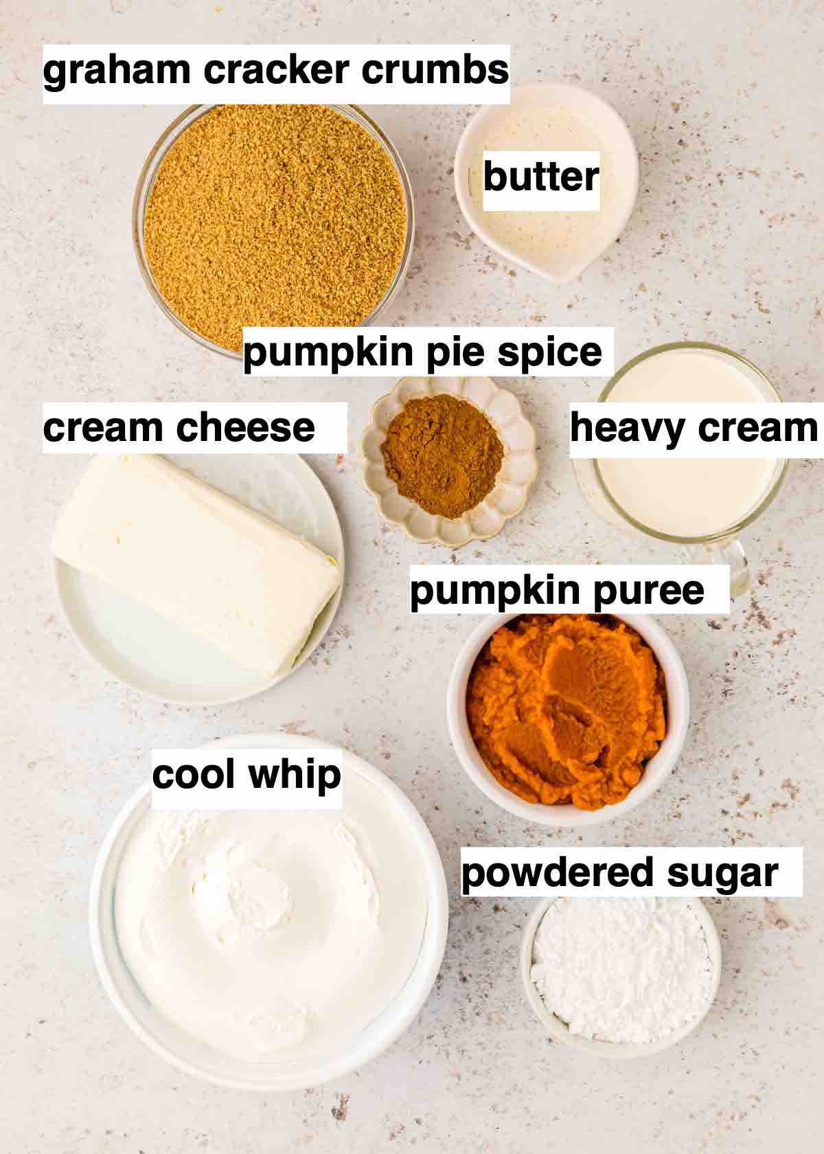 no bake pumpkin pie ingredients