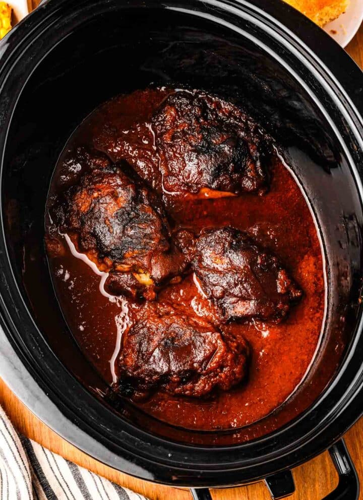 slow cooker bbq chicken thighs