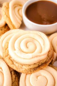 salted caramel frosted cookies