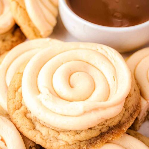 salted caramel frosted cookies