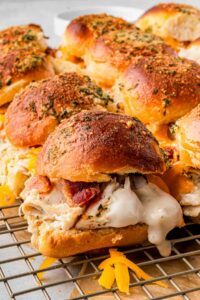 bacon chicken ranch sliders