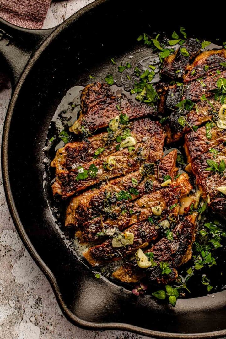 pan seared sirloin steak