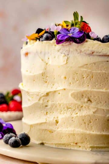 Chantilly Cream Frosting made with Cream cheese and mascarpone