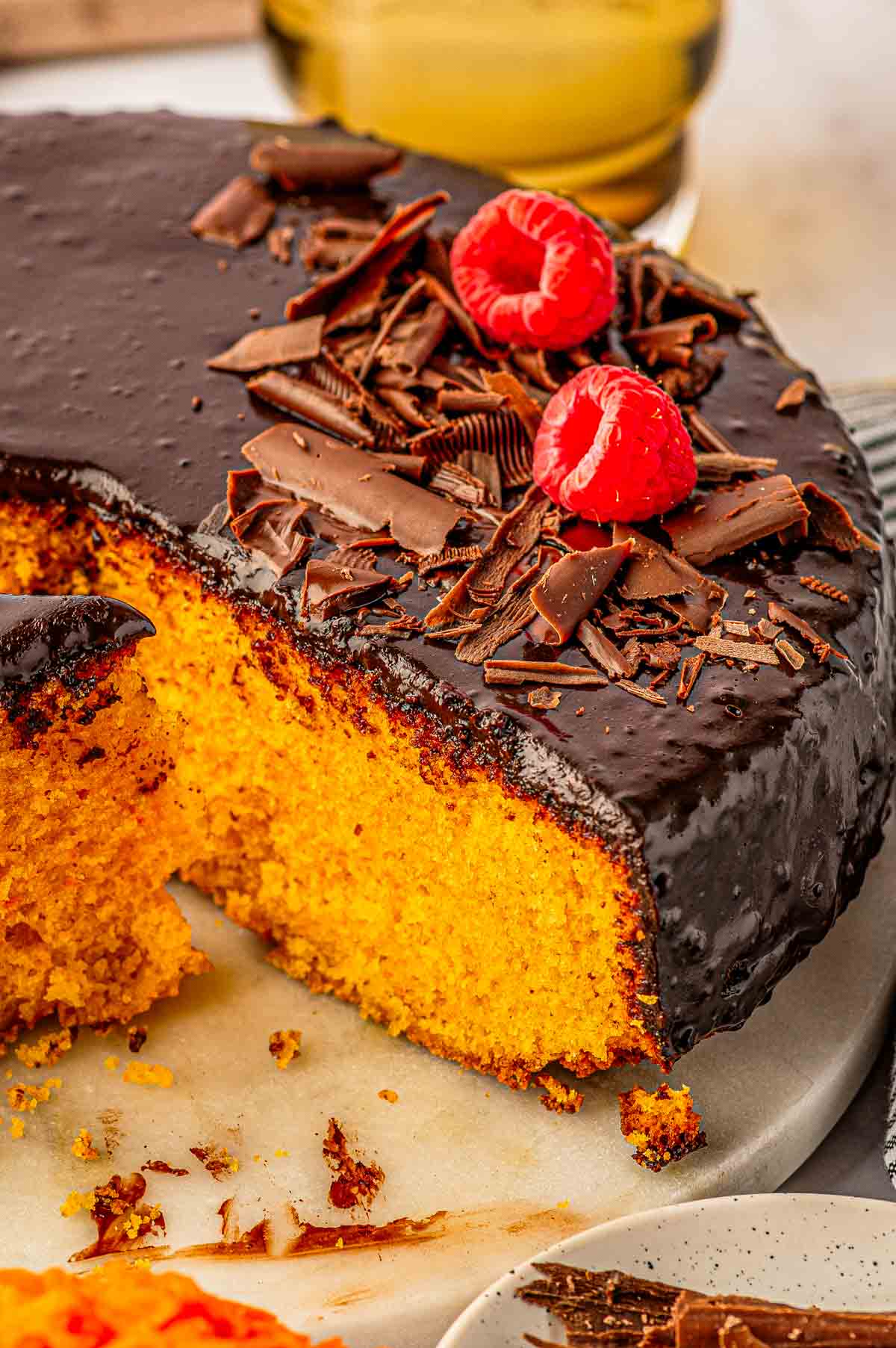 Brazilian Carrot Cake with Chocolate Glaze