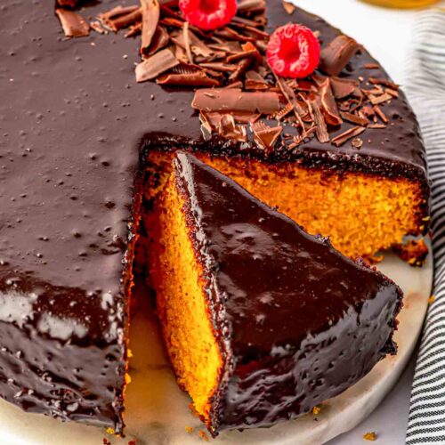 Brazilian Carrot Cake with Chocolate Glaze