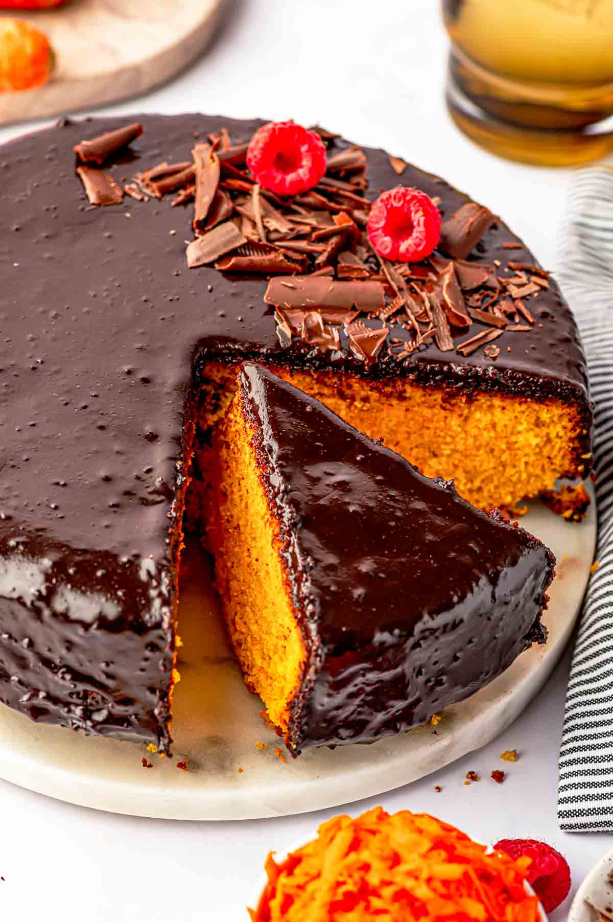 Brazilian Carrot Cake with Chocolate Glaze