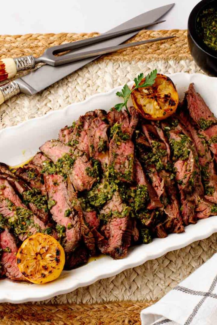 resting steak on a plate
