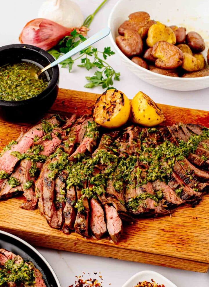 Chimichuri marinated flank steak