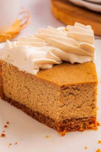 Baked Espresso Cheesecake (Graham Cracker Crust + Espresso Whipped Cream)