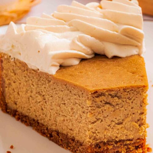 Baked Espresso Cheesecake (Graham Cracker Crust + Espresso Whipped Cream)